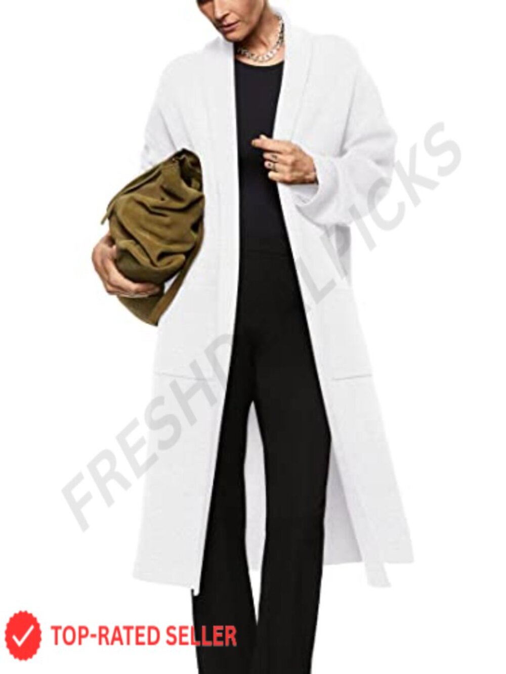 Womens Oversized Open Front Long Sleeve Cardigan Maxi Sweater Coat